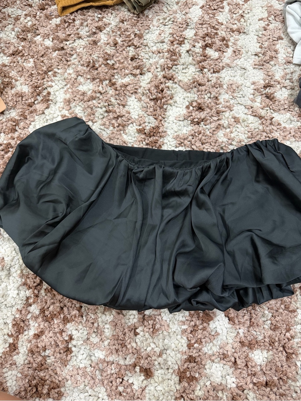 Black Satin bubble skirt